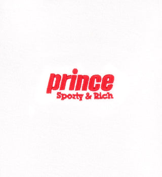 Prince Sporty Terry Quarter Zip - White/Red