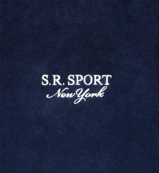 SR Sport Velour Track Pant - Navy