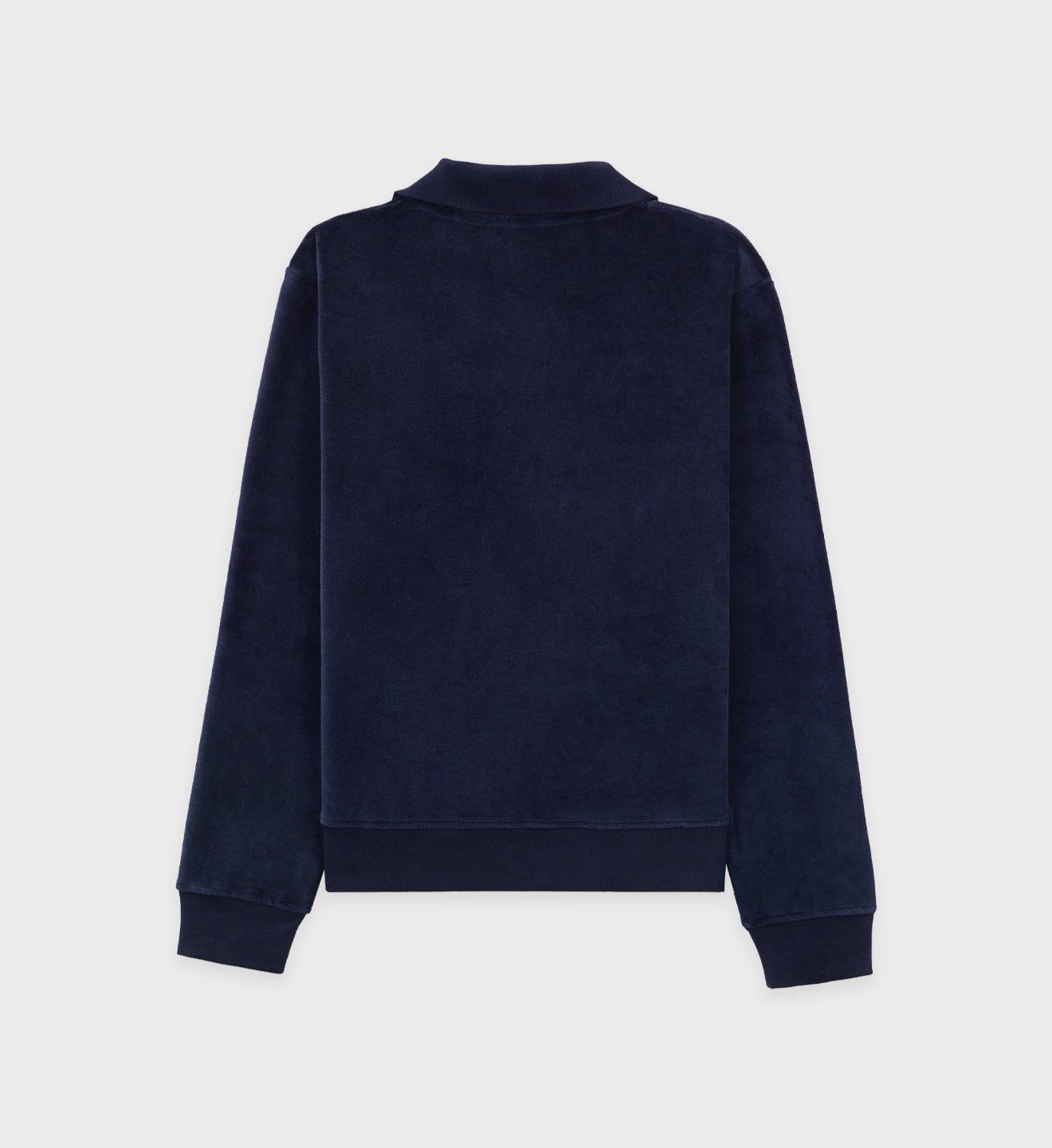 Sporty amp; Rich SRC velour polo top - Blue