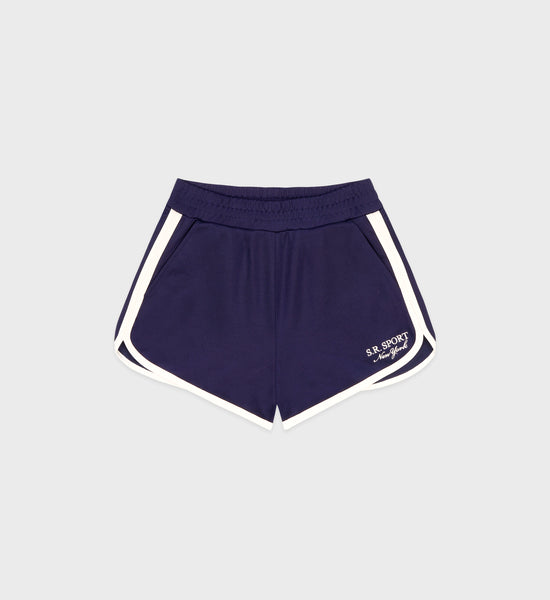 SR Sport Track Short - Navy/White