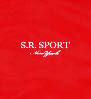 SR Sport Varsity Jacket - Ruby/White