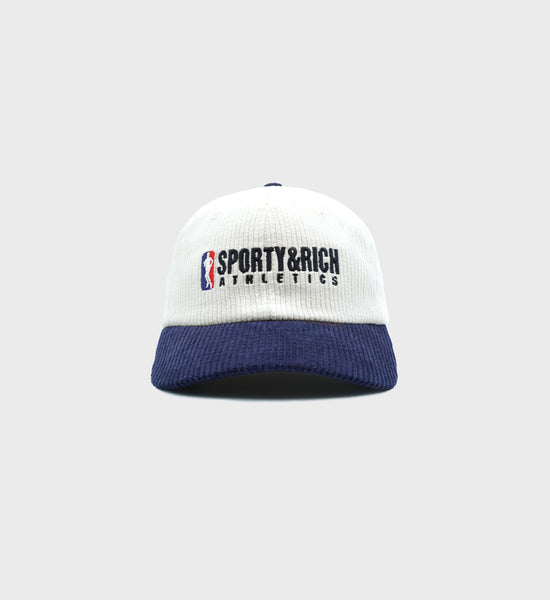 Team Logo Corduroy Hat - White/Navy