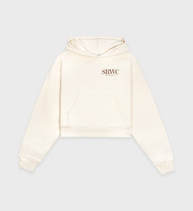 Upper East Side Cropped Hoodie - Cream