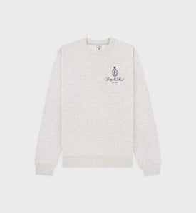 Vendome Crewneck - Heather Gray/Navy