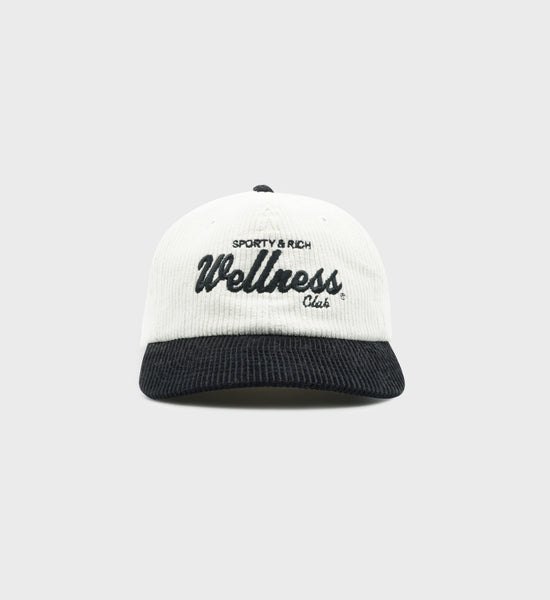 Wellness Club Corduroy Hat - White/Black