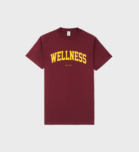 Wellness Ivy T-Shirt - Merlot/Gold