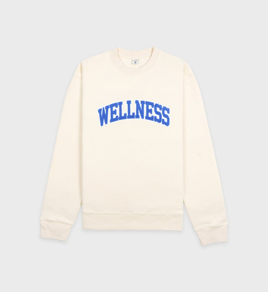 Wellness Boucle Crewneck Cream Ocean Sporty Rich