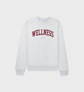 Wellness Ivy Crewneck - Heather Gray/Merlot