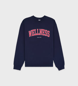 Wellness Ivy Crewneck - Navy/Red